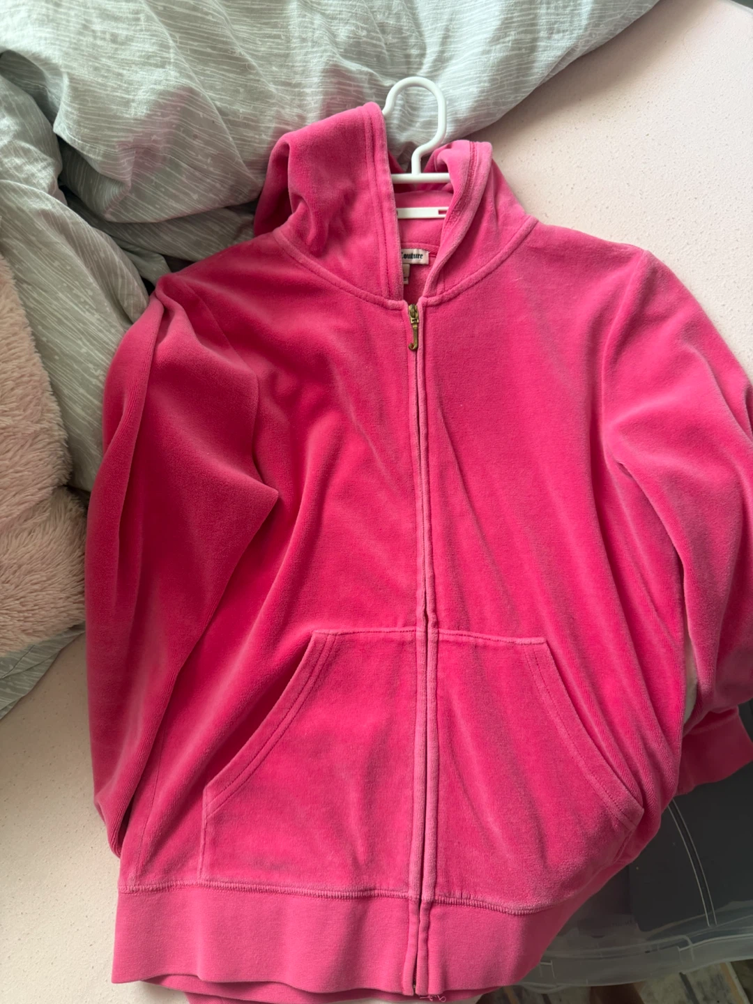 Juicy Couture Pink Velour Zip-Up Hoodie - photo 2