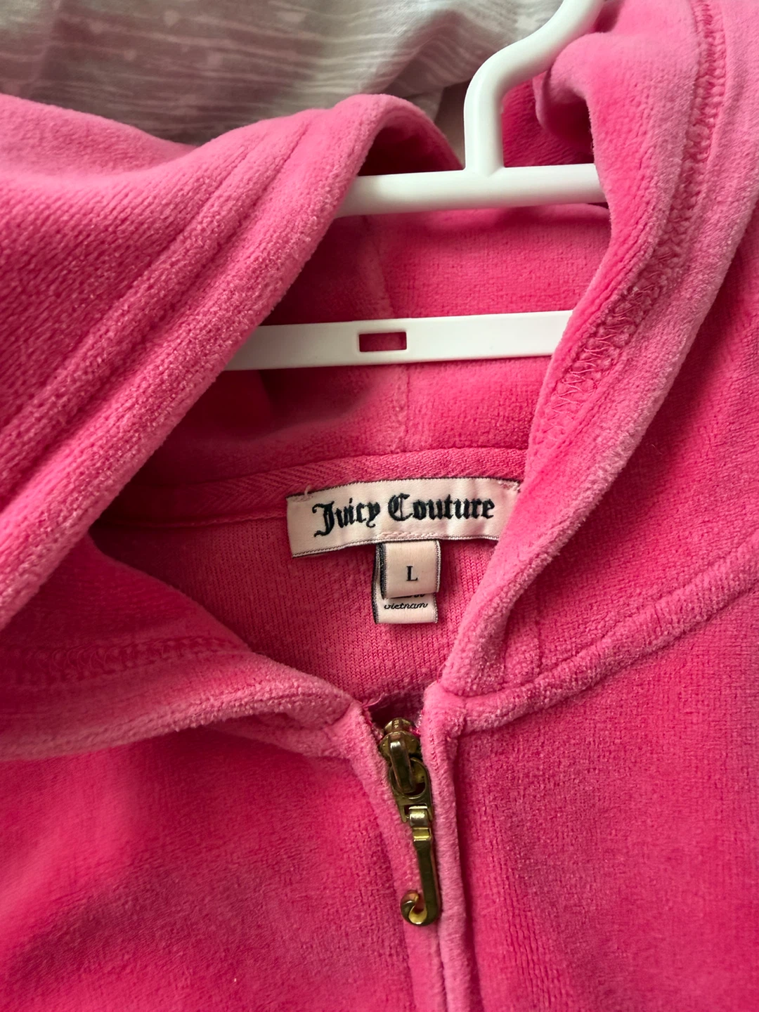 Juicy Couture Pink Velour Zip-Up Hoodie - photo 3