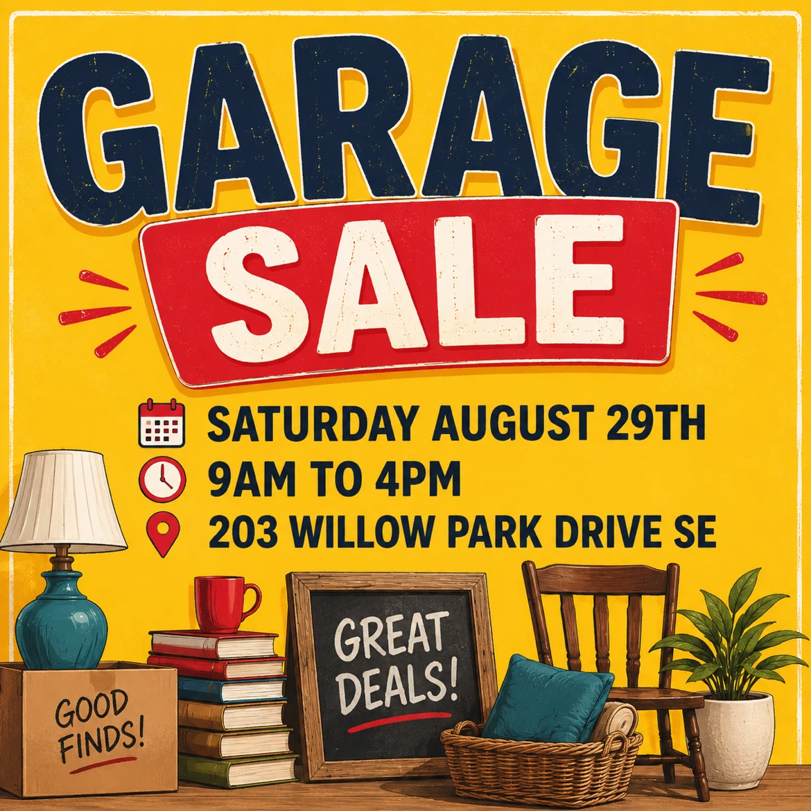 Garage Sale Saturday August 29th