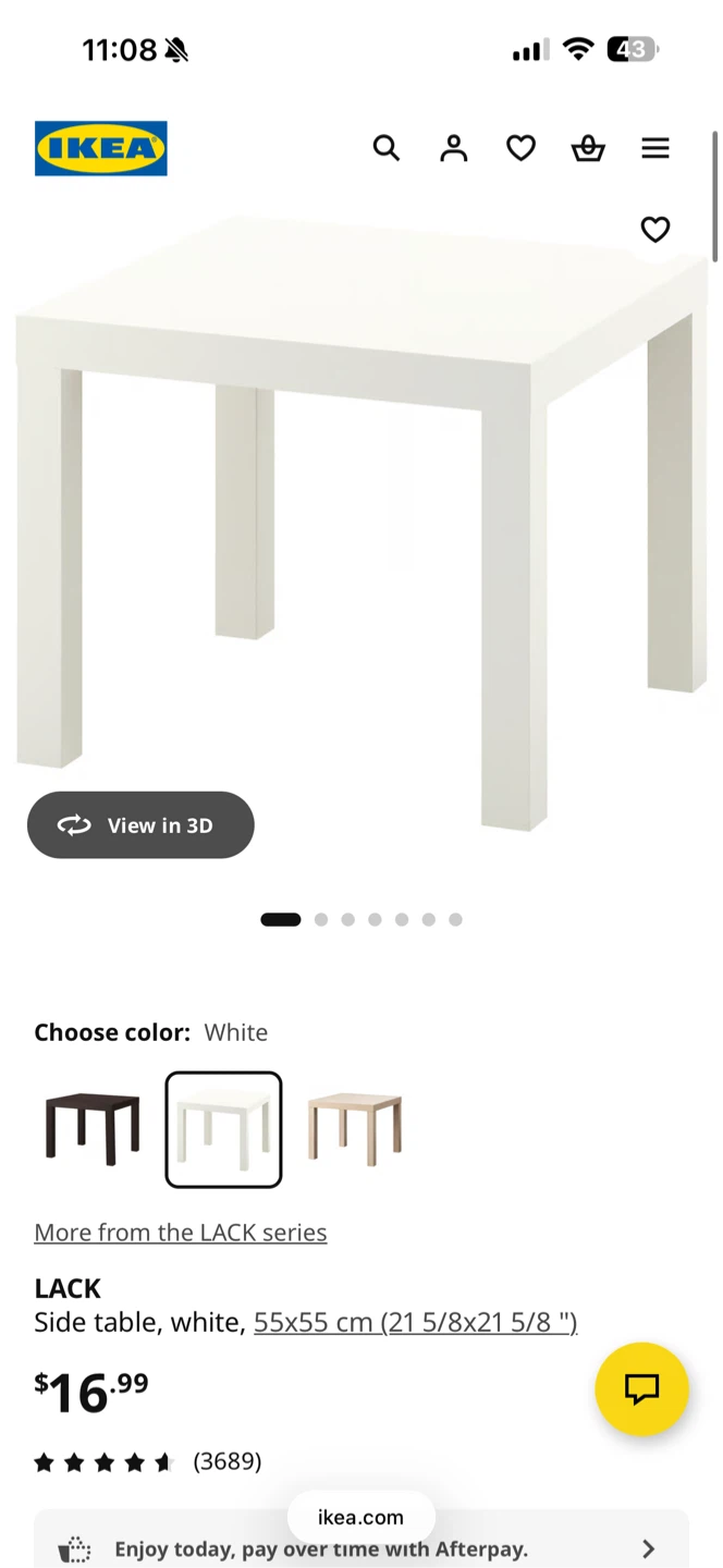 IKEA LACK White Side Table