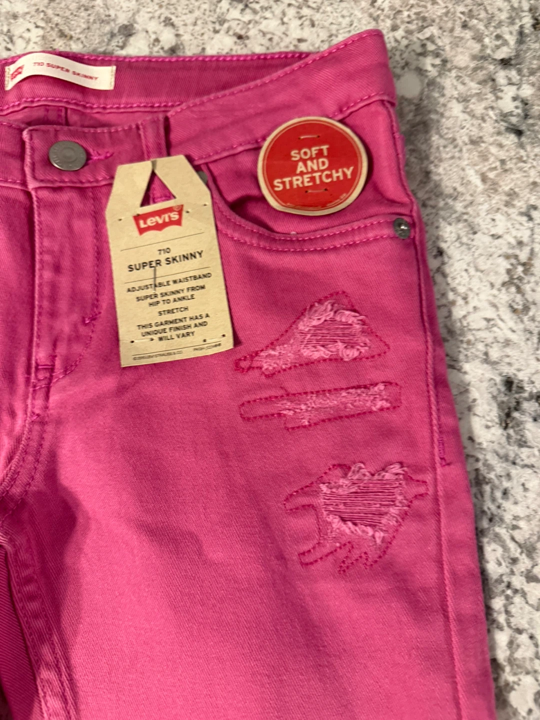 Levi's 710 Super Skinny Jeans Pink Size 12 Reg - photo 3