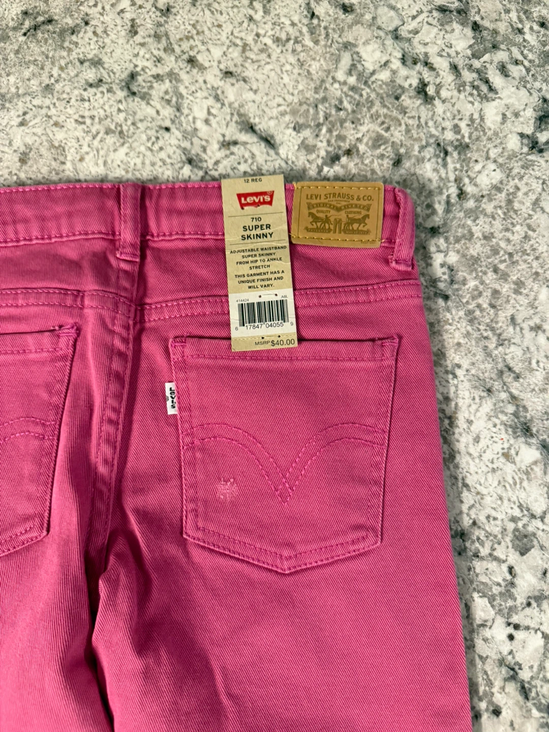 Levi's 710 Super Skinny Jeans Pink Size 12 Reg - photo 5