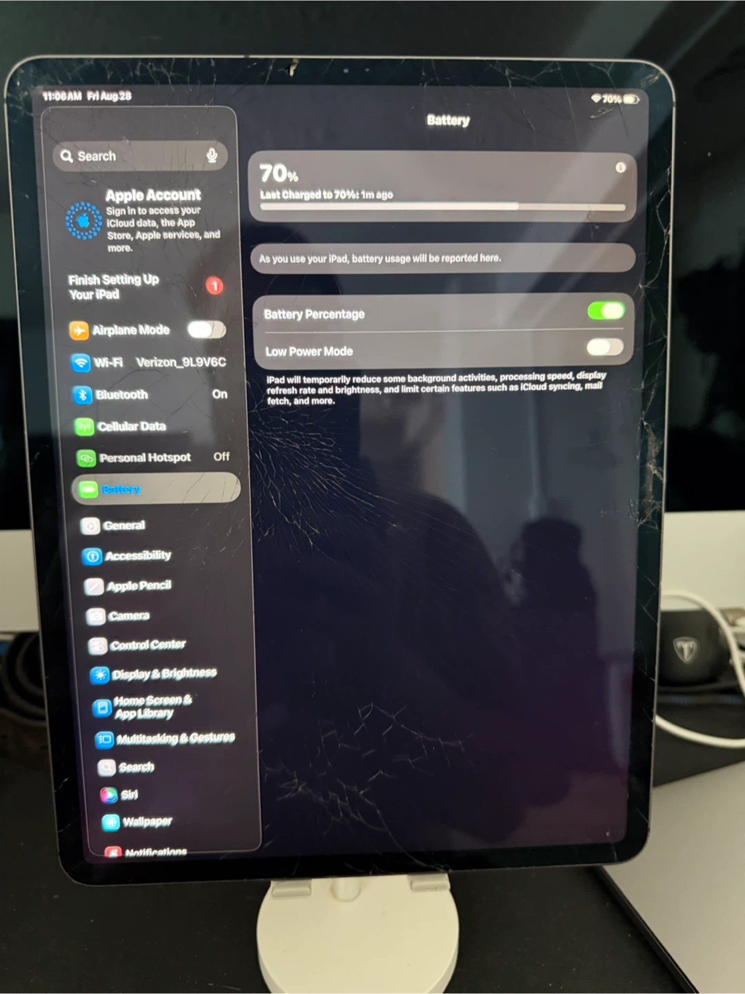 Apple iPad Pro 12.9” 3rd Gen 256GB WiFi Cellular Cracked - photo 2