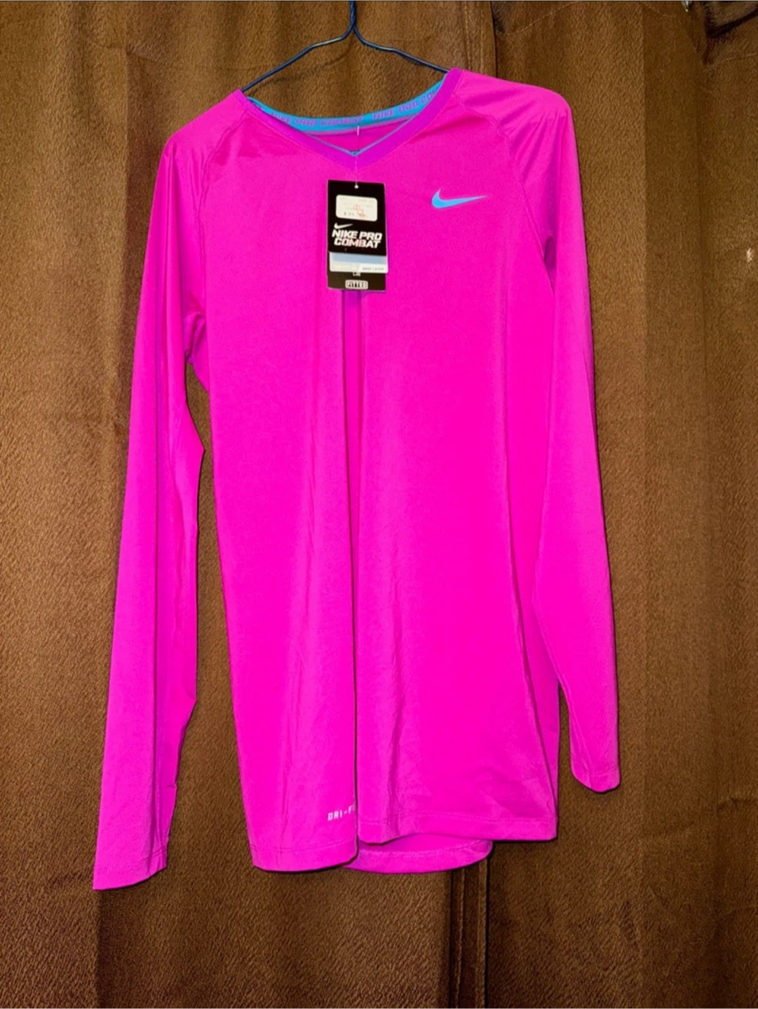 Nike Pro Combat Dri-FIT Long Sleeve Pink Base Layer