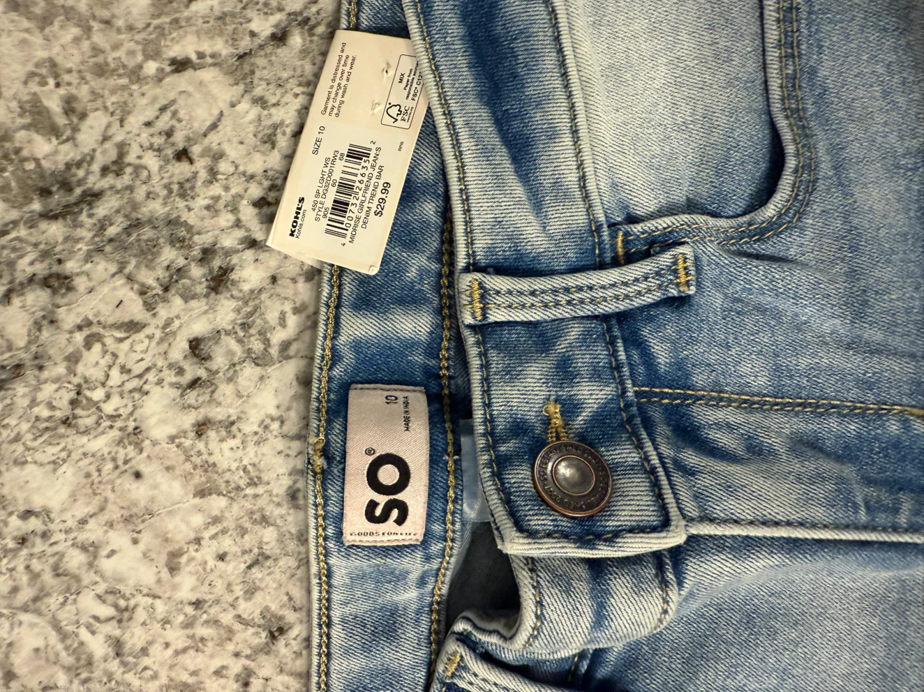 SO by SO Juniors Light Wash Distressed Straight Leg Jeans - photo 2