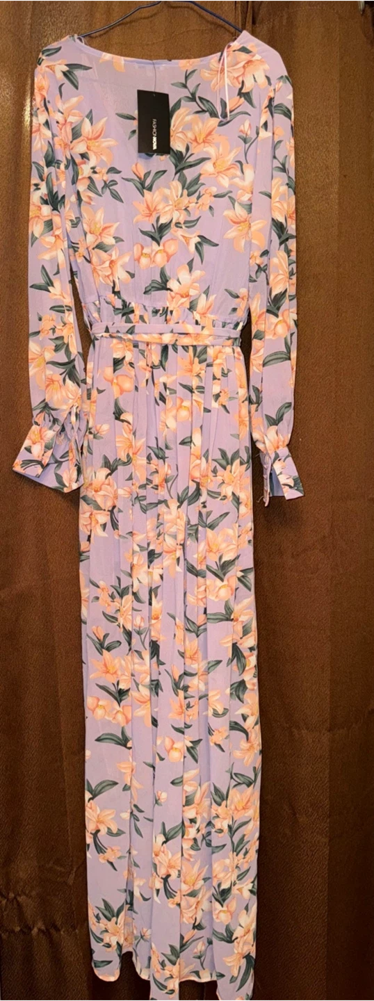 Fashion Nova Floral Lavender Maxi Dress - photo 2