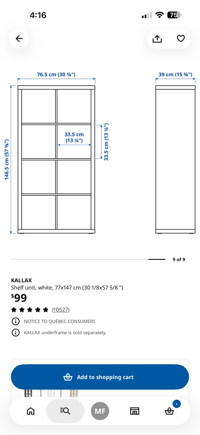 IKEA KALLAX Shelf Unit - White - photo 2