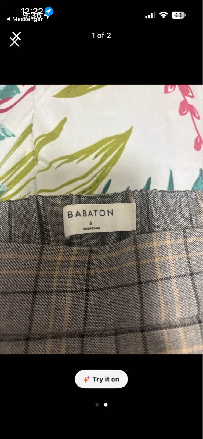 Babaton Plaid Trousers Size 6