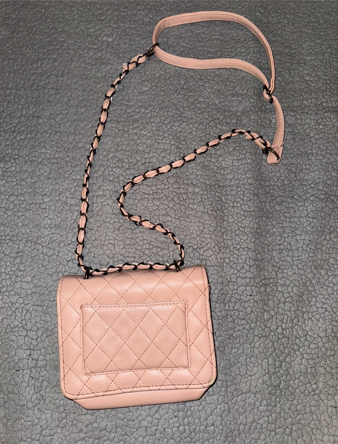 Ardene Pink Quilted Crossbody Bag with Chain Strap - photo 2