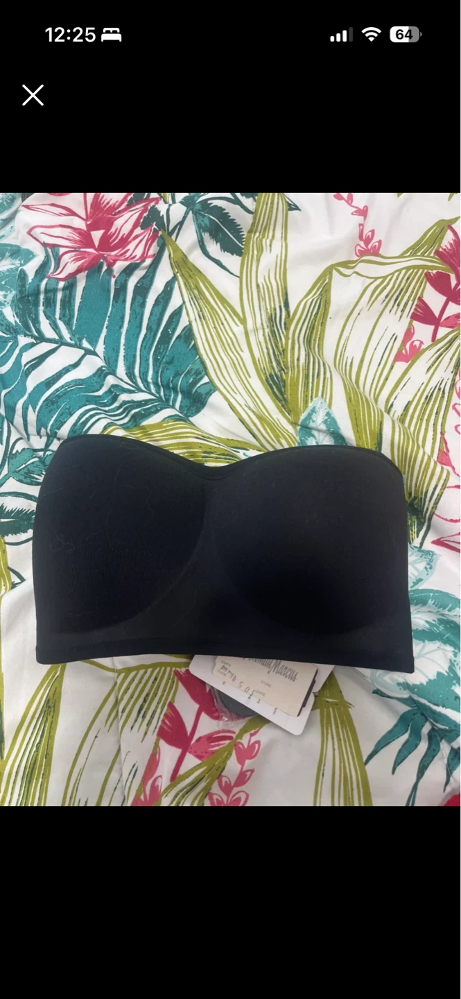 Black Strapless Bra