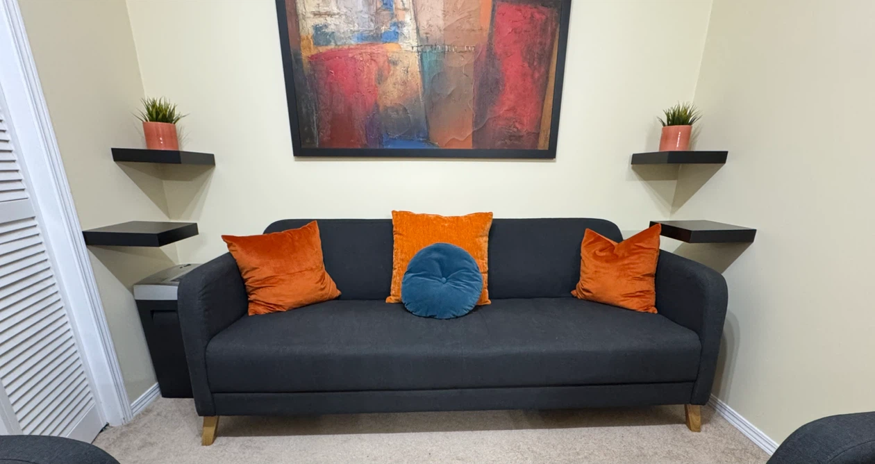 IKEA LINANÄS 3 dark grey sofa