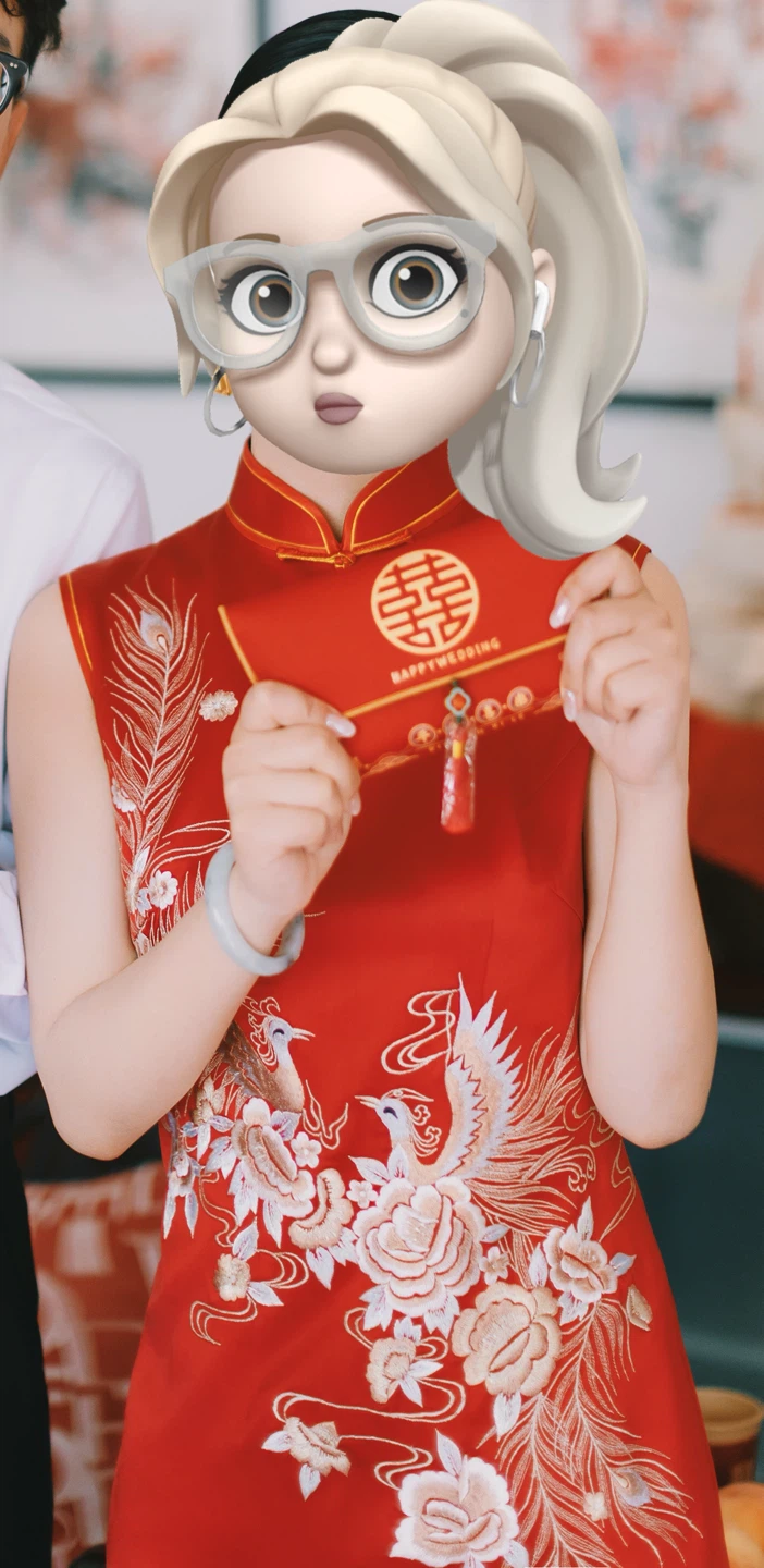 Red Traditional Chinese Cheongsam Dress