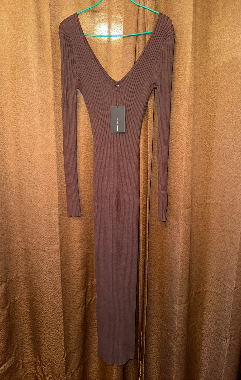 Fashion Nova Ribbed Midi Dress