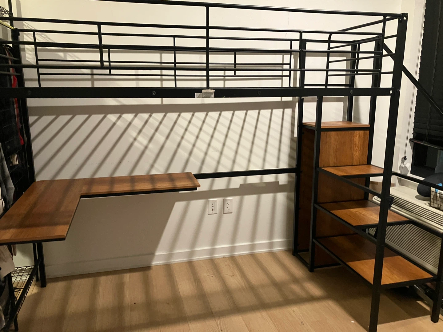 Loft Bed with Desk and Shelves