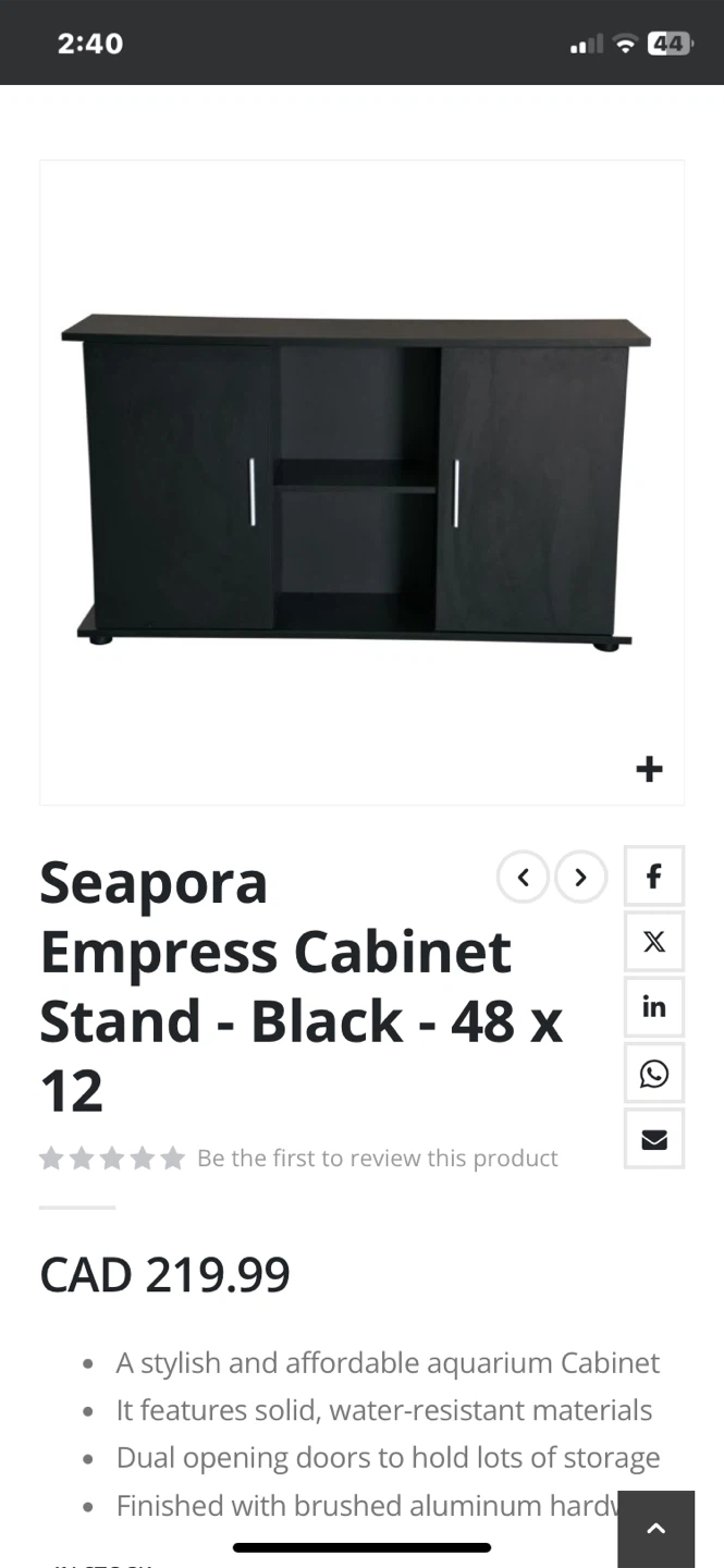 Seapora Empress Cabinet Stand - Black - photo 3