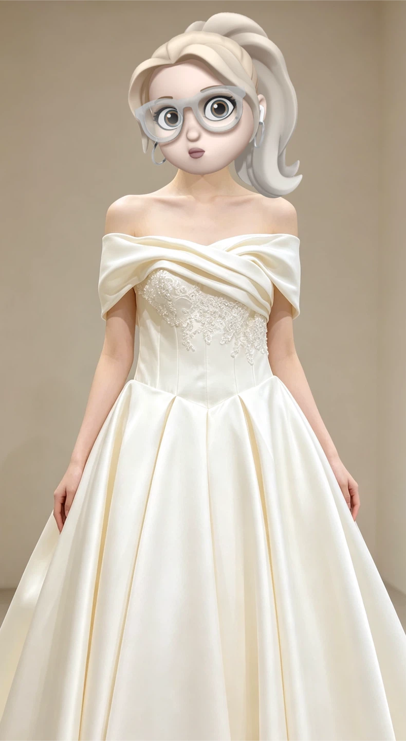 Off-the-shoulder ball gown wedding dress - photo 2