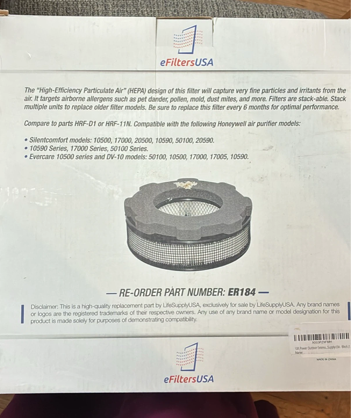 New HEPA Filter Replacement 2-Pack for Honeywell Air Purifiers - photo 2