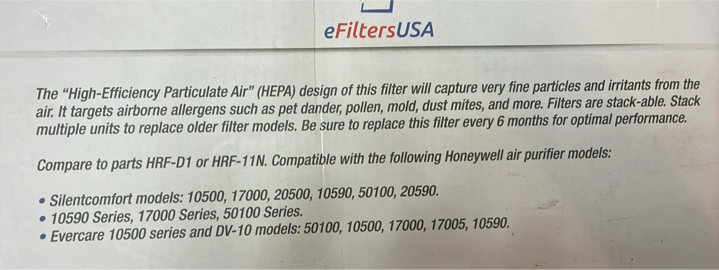 New HEPA Filter Replacement 2-Pack for Honeywell Air Purifiers - photo 3
