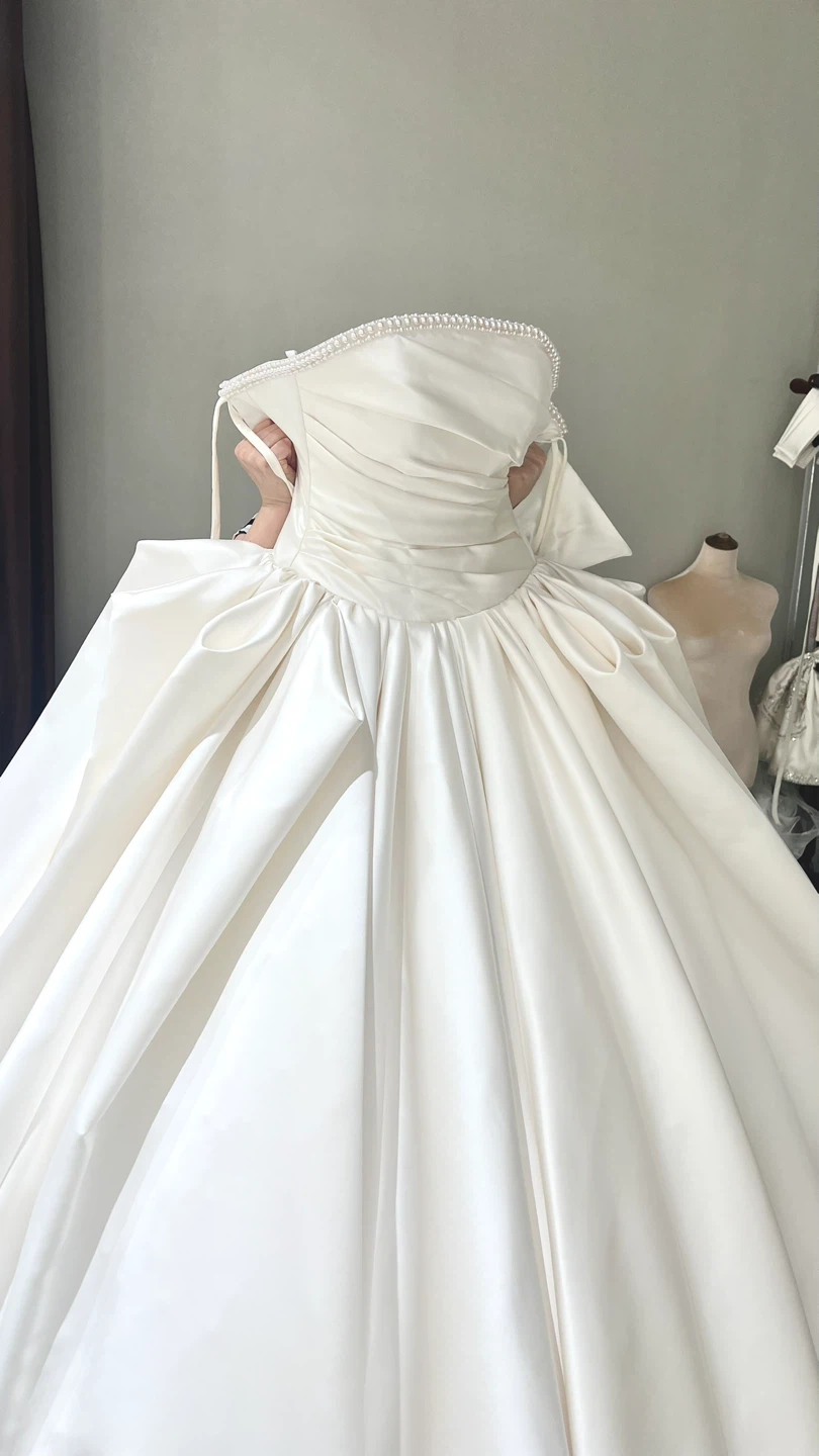 White Ball Gown Wedding Dress