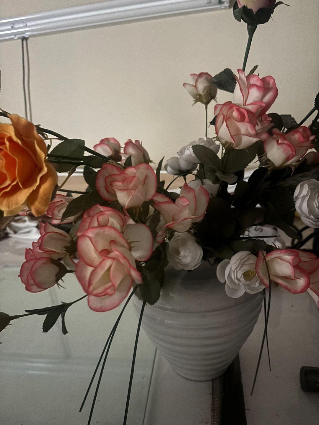 Floral Arrangement with Roses and Orange Flower