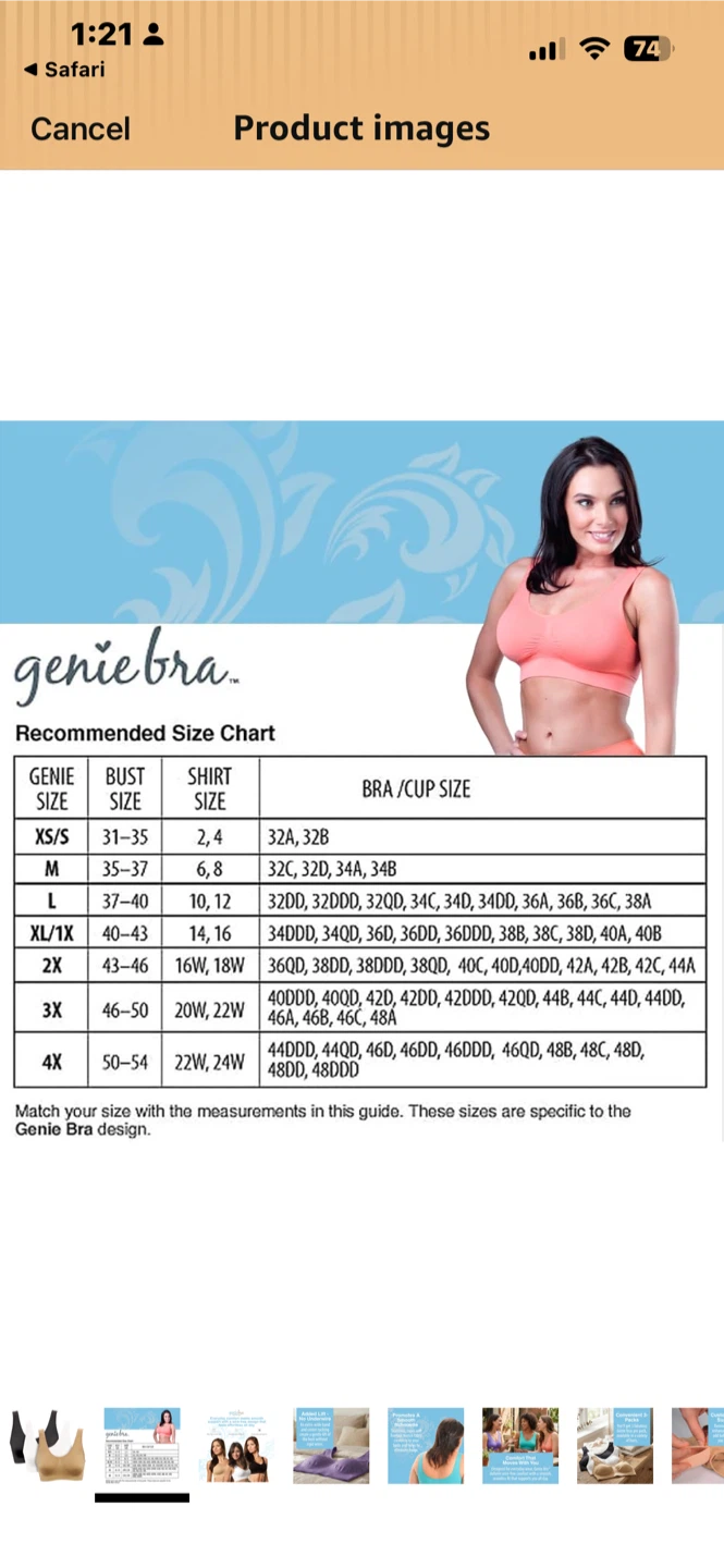 Geniebra Pullover padded nude bra—XL/1X - photo 4