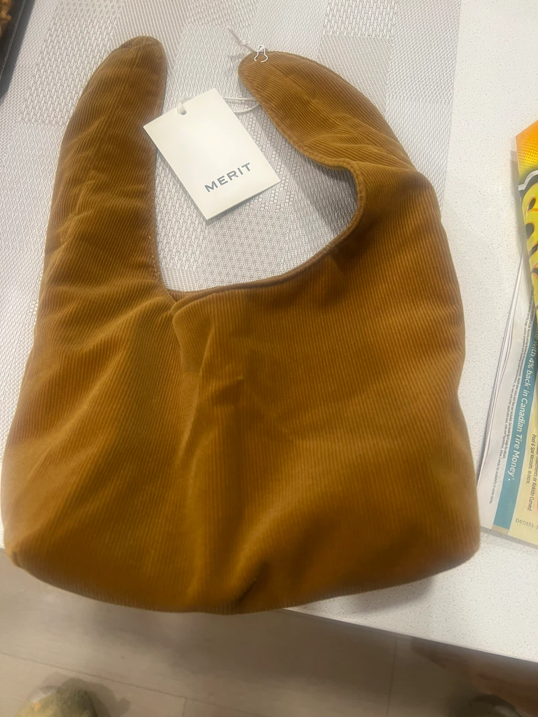 MERIT Corduroy Crescent Bag - Mustard Yellow - photo 2