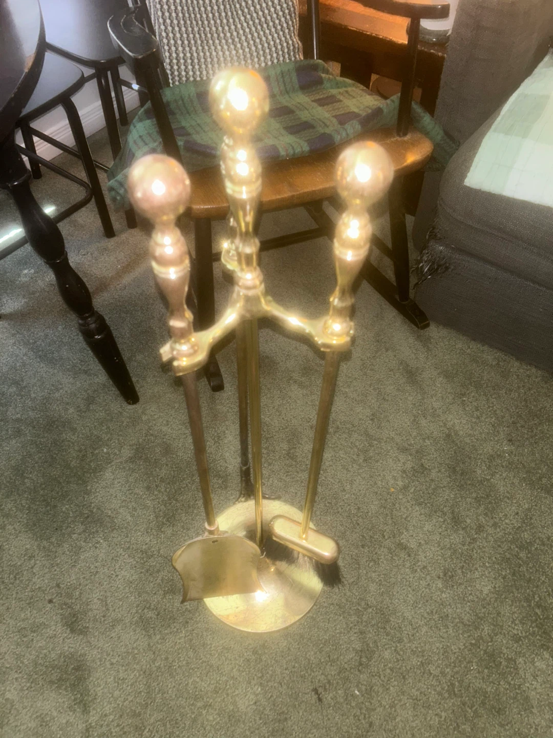 Brass Fireplace Tool Set