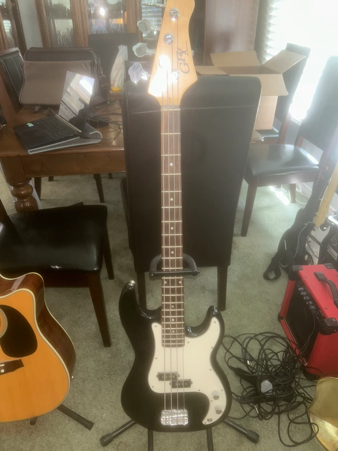 GXC Black Bass Guitar