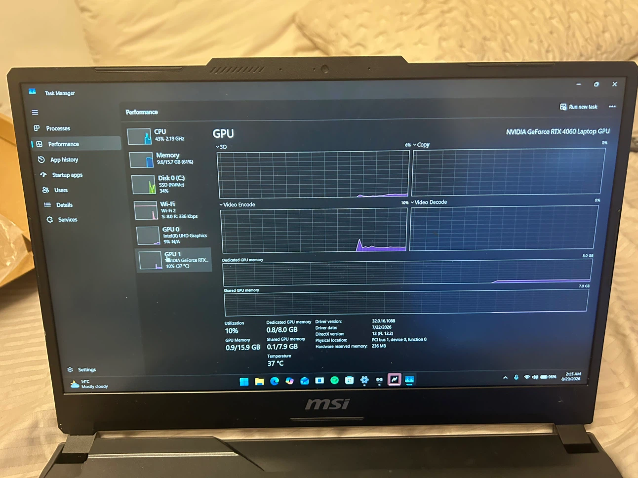 MSI Cyborg 15 A13VF gaming laptop - photo 3