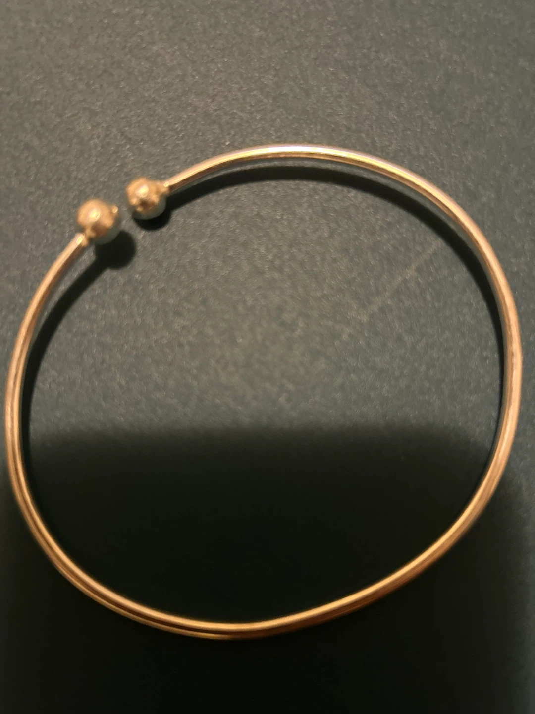 Silver  Bangle Bracelet with Ball Ends