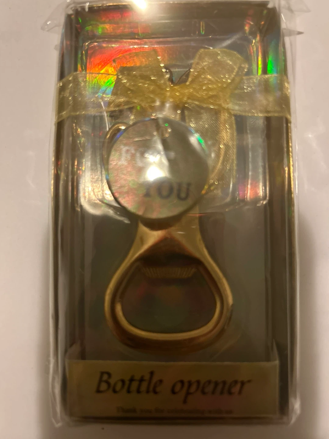 Gold "50 FOR YOU" Bottle Opener