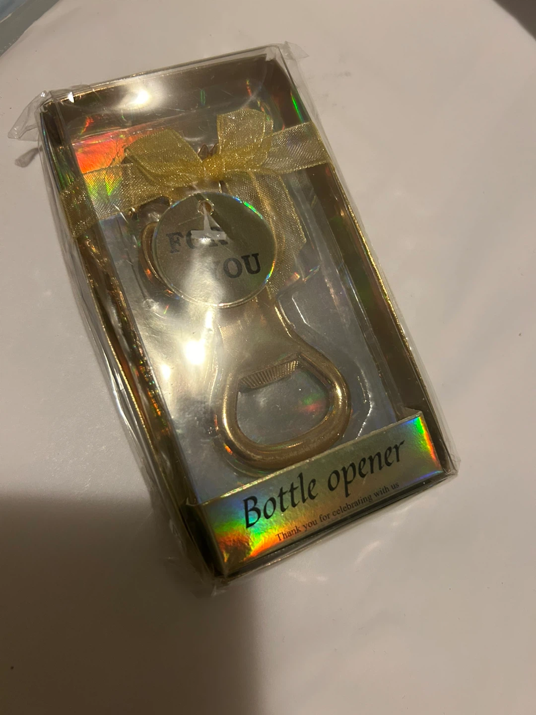 Gold "50 FOR YOU" Bottle Opener - photo 3