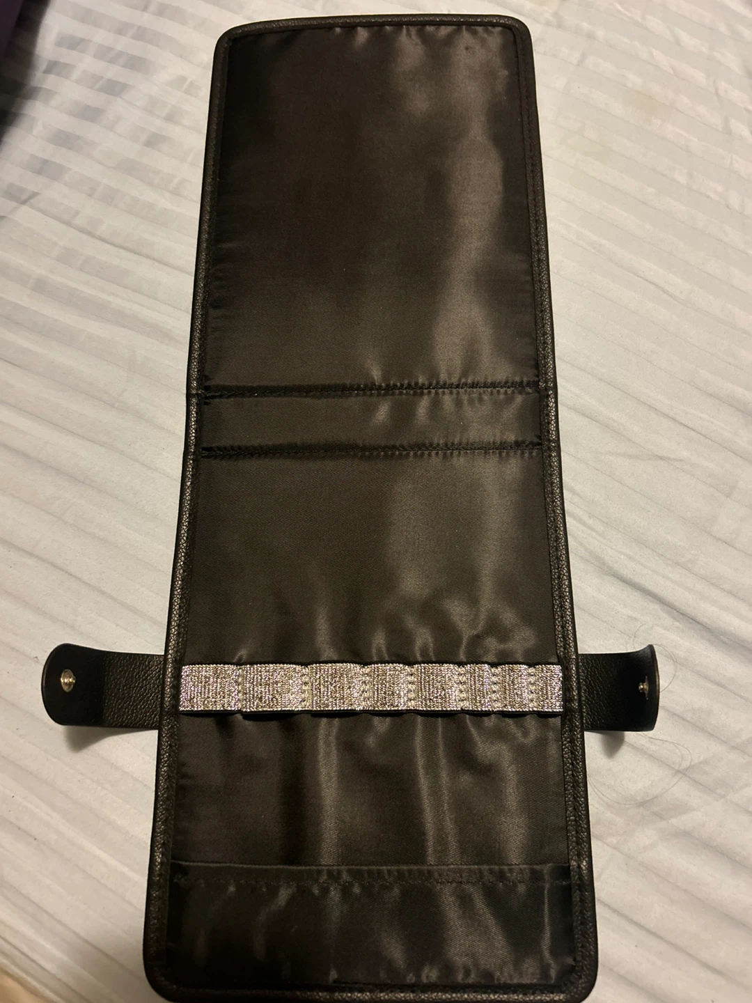 Sephora Black Faux Leather Travel Makeup Brush Case Organizer - photo 3