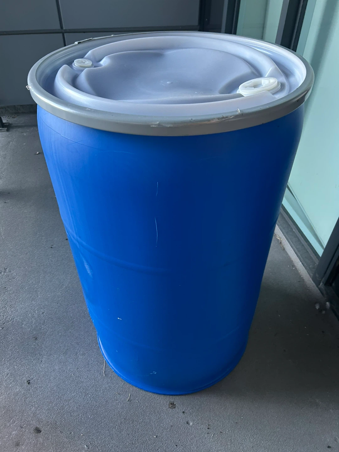 Blue Plastic Drum Barrel