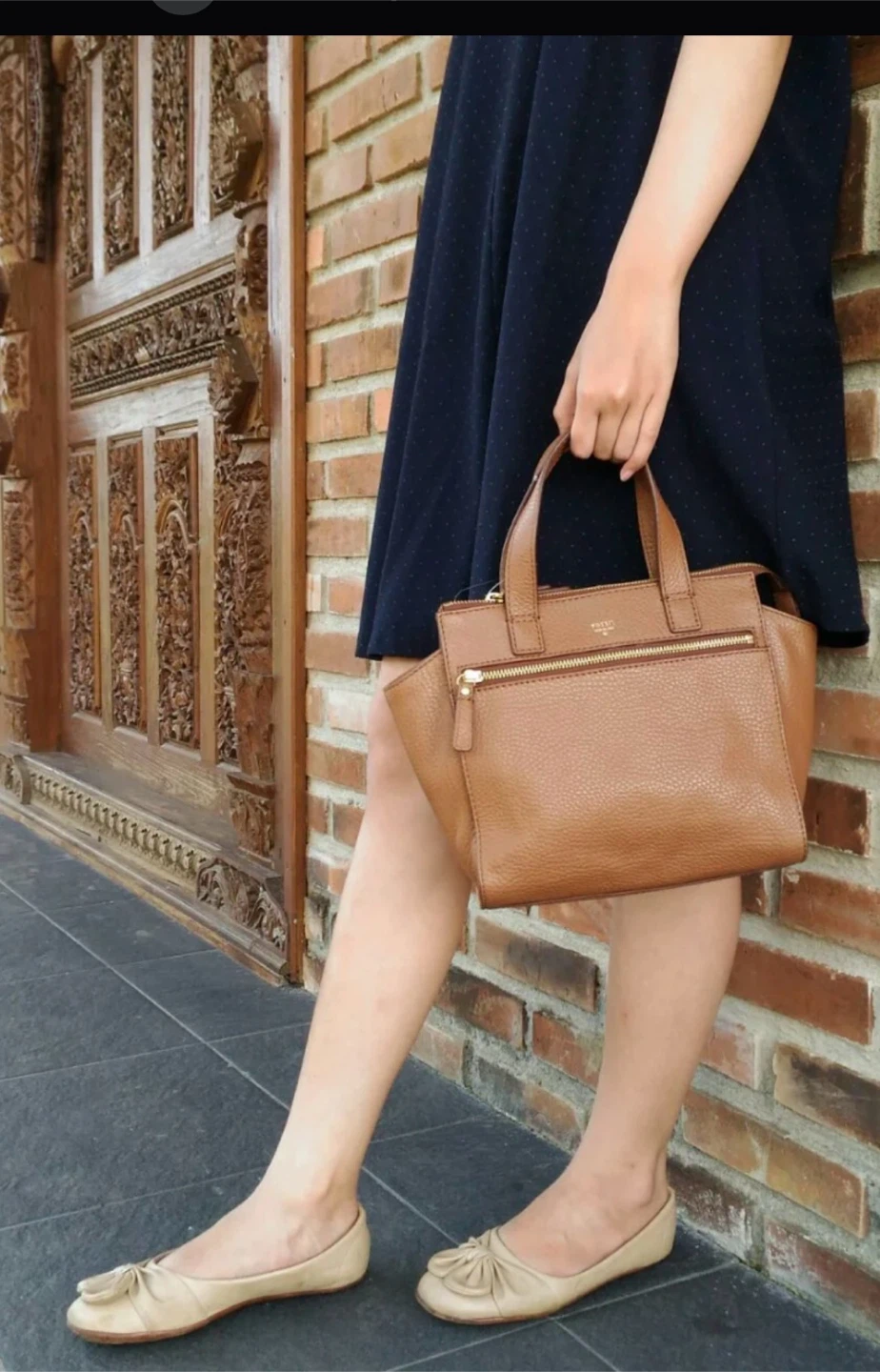 Fossil Tessa Leather Satchel Bag - Brown - photo 2