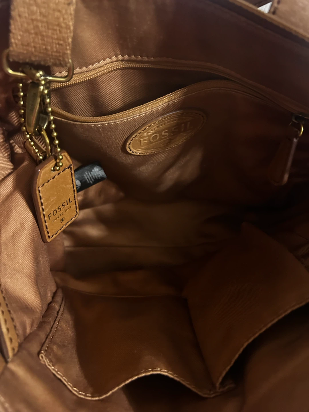 Fossil Tessa Leather Satchel Bag - Brown - photo 5