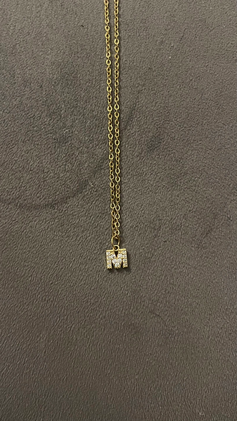 Gold Letter M Necklace