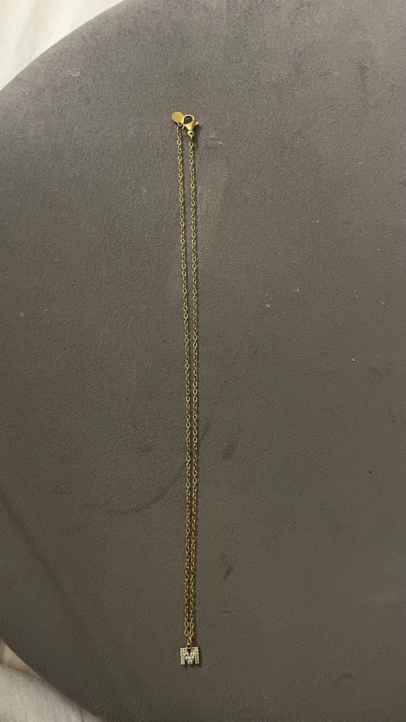Gold Letter M Necklace - photo 2