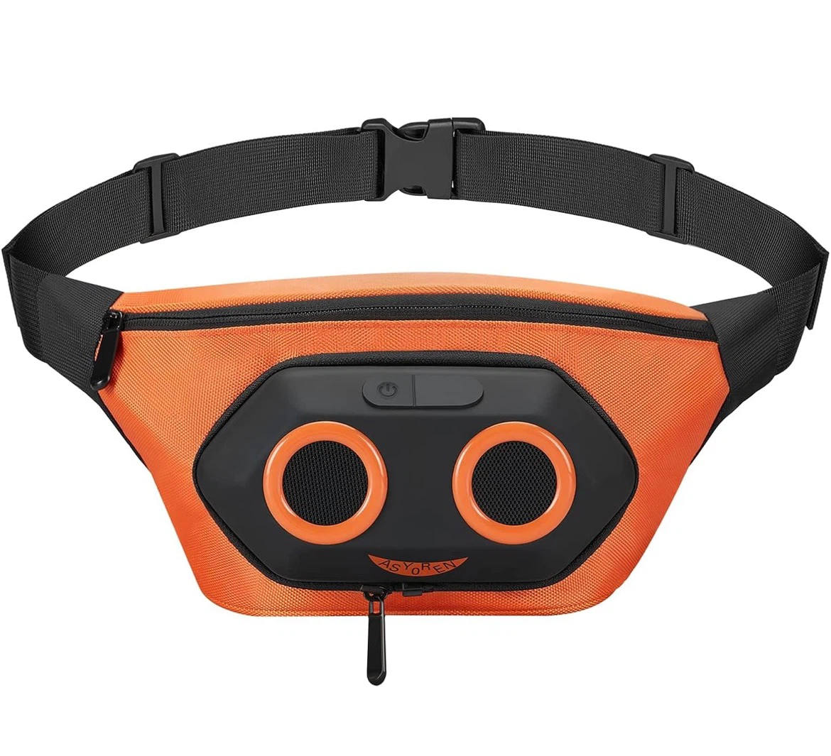 Orange Fanny Pack with Speakers