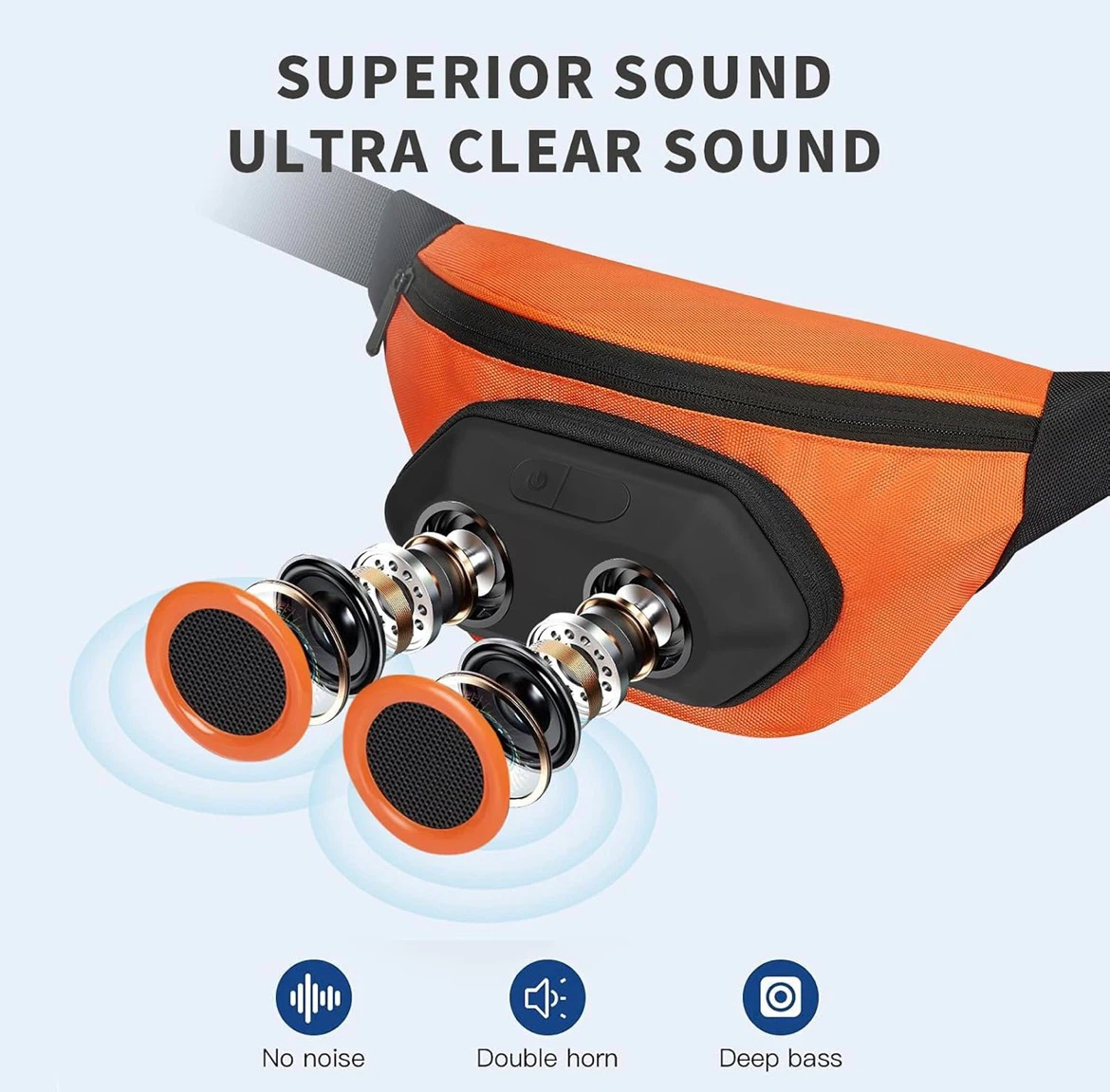 Orange Fanny Pack with Speakers - photo 4