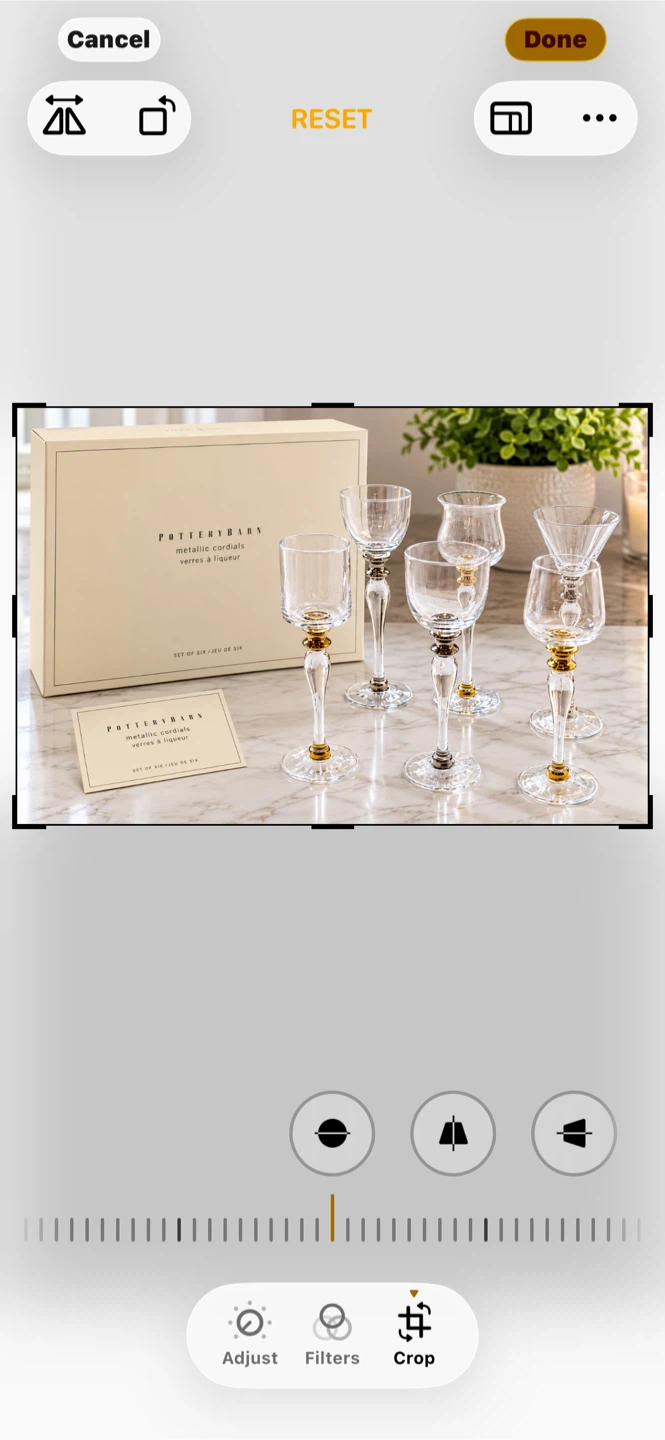 NEW   Pottery Barn Glass Metallic Cordials Glasses Set of 6 - photo 2