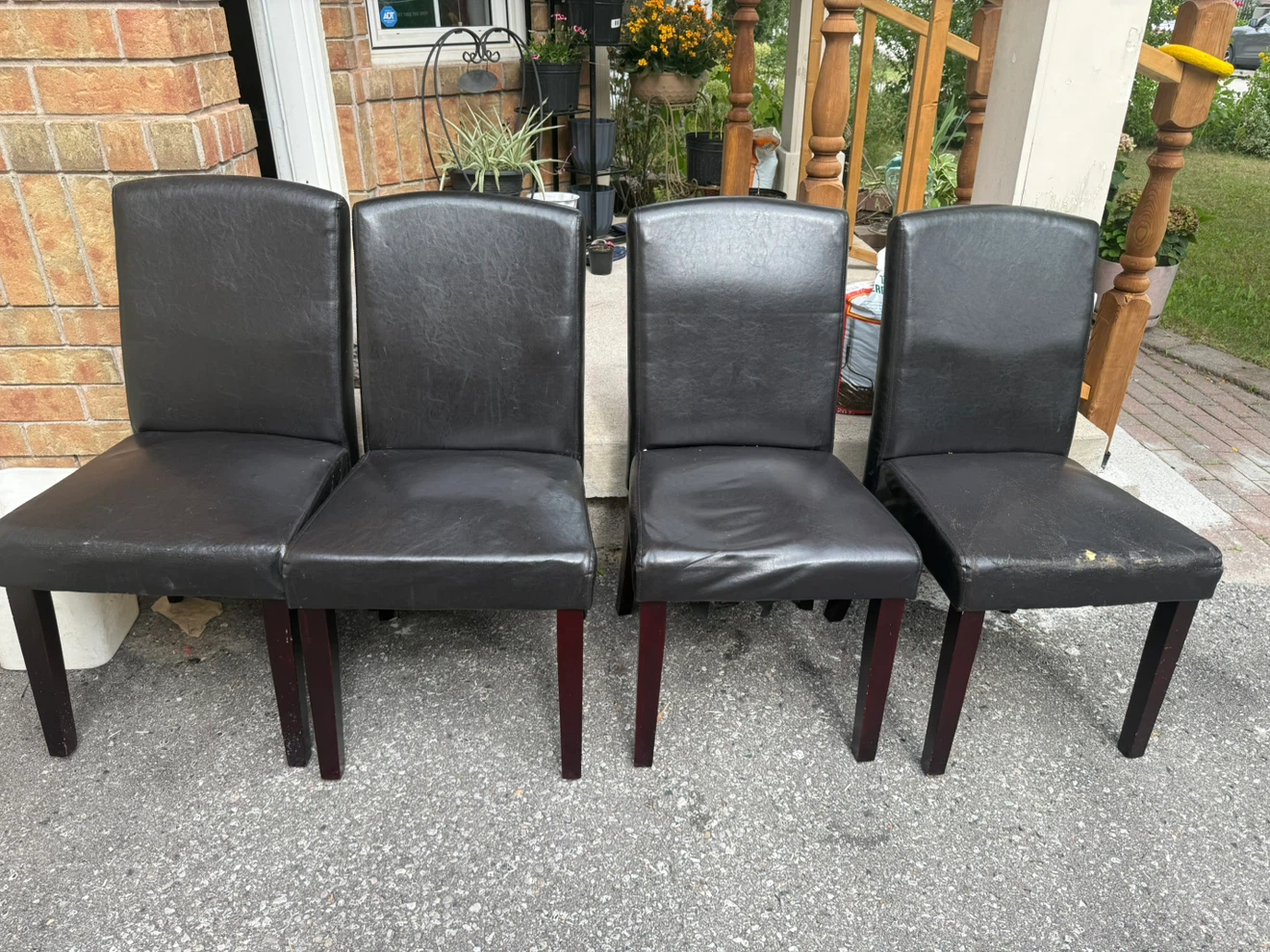 Set of 4 Black Dining Chairs
