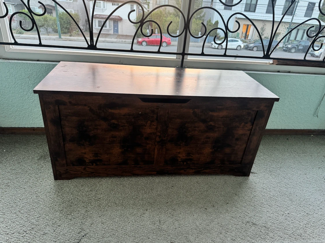 Wooden Storage Chest Trunk - photo 2