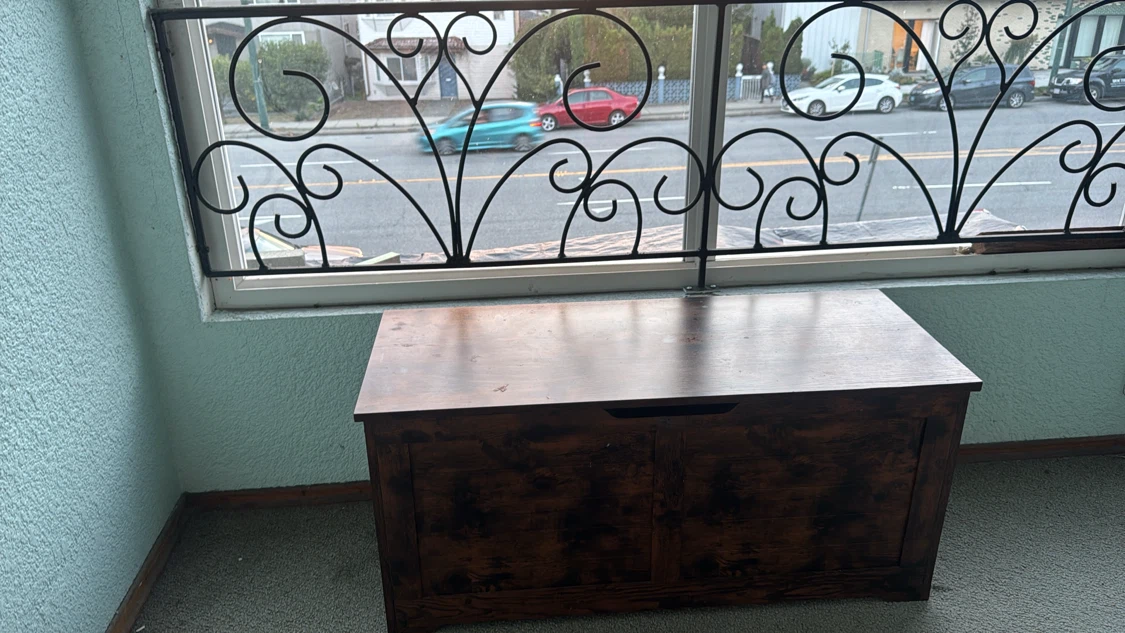 Wooden Storage Chest Trunk - photo 4