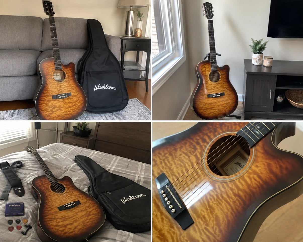 Washburn Acoustic Electric Guitar with Gig Bag