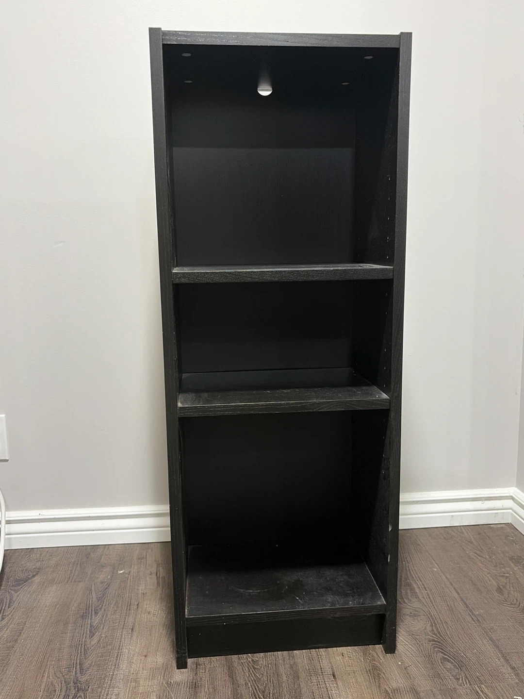 Black 3-Shelf Bookshelf