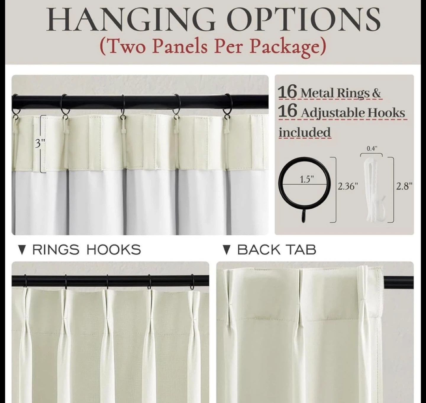 Free delivery Heavy Duty Linen Blend Blackout Curtains - photo 3