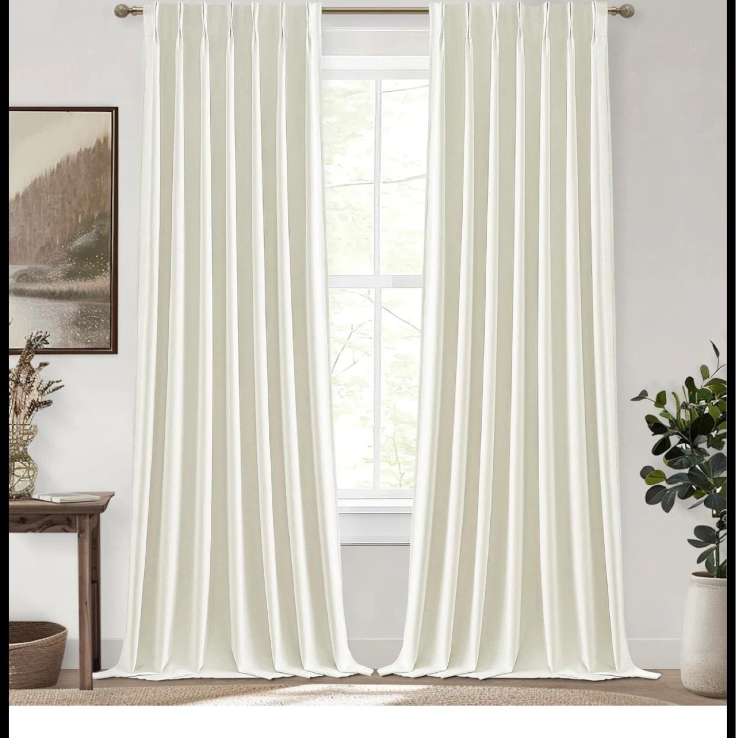 Free delivery Heavy Duty Linen Blend Blackout Curtains