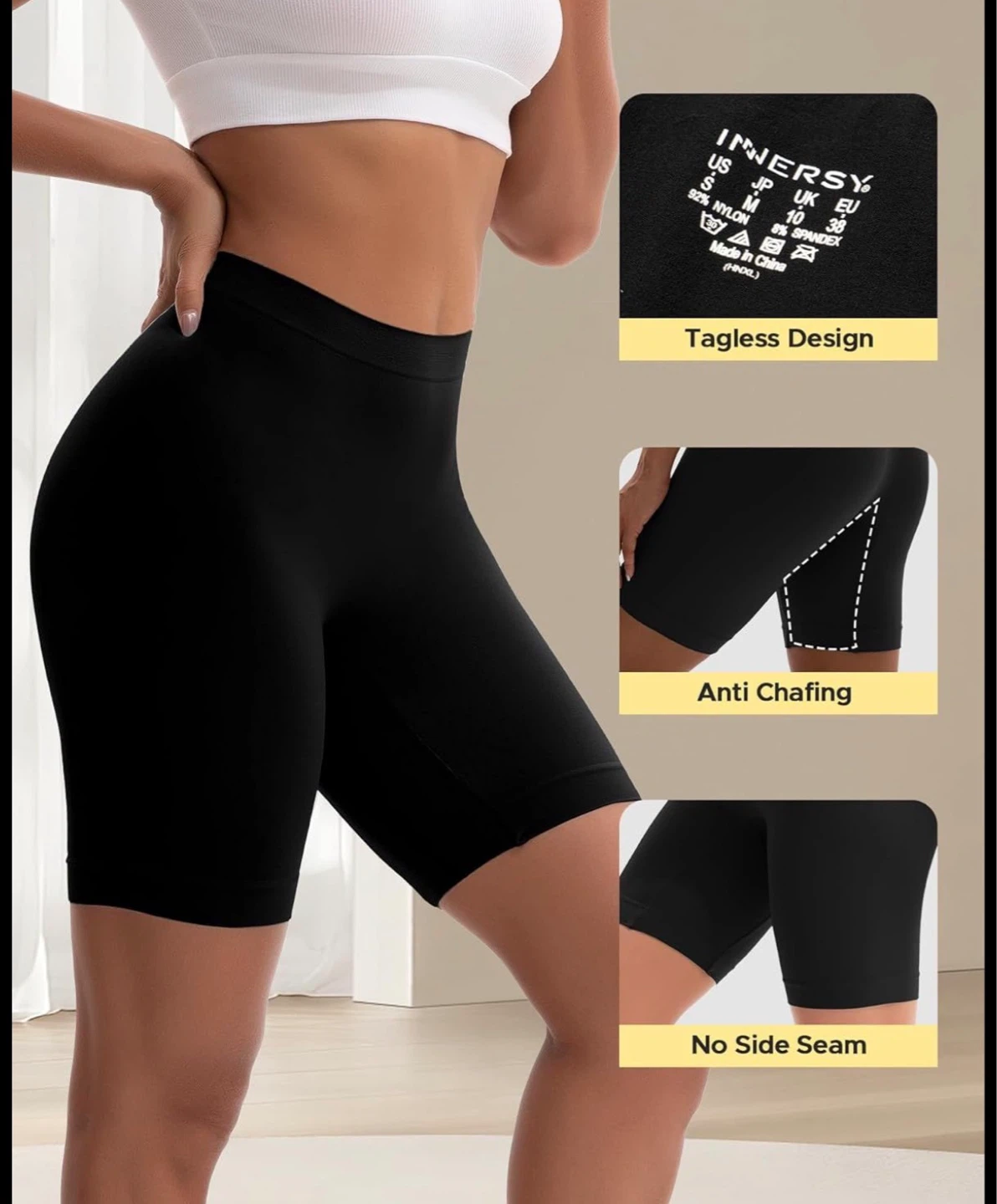 Free delivery Immersy Black Bike Shorts - Size M - photo 2