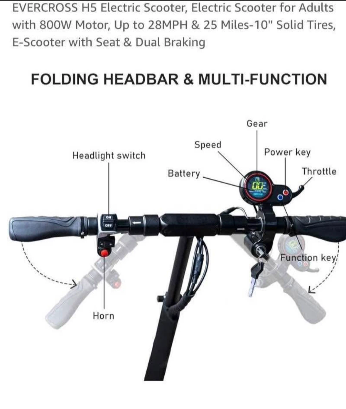 EVERCROSS H5 Electric Scooter.(Brand New) - photo 5
